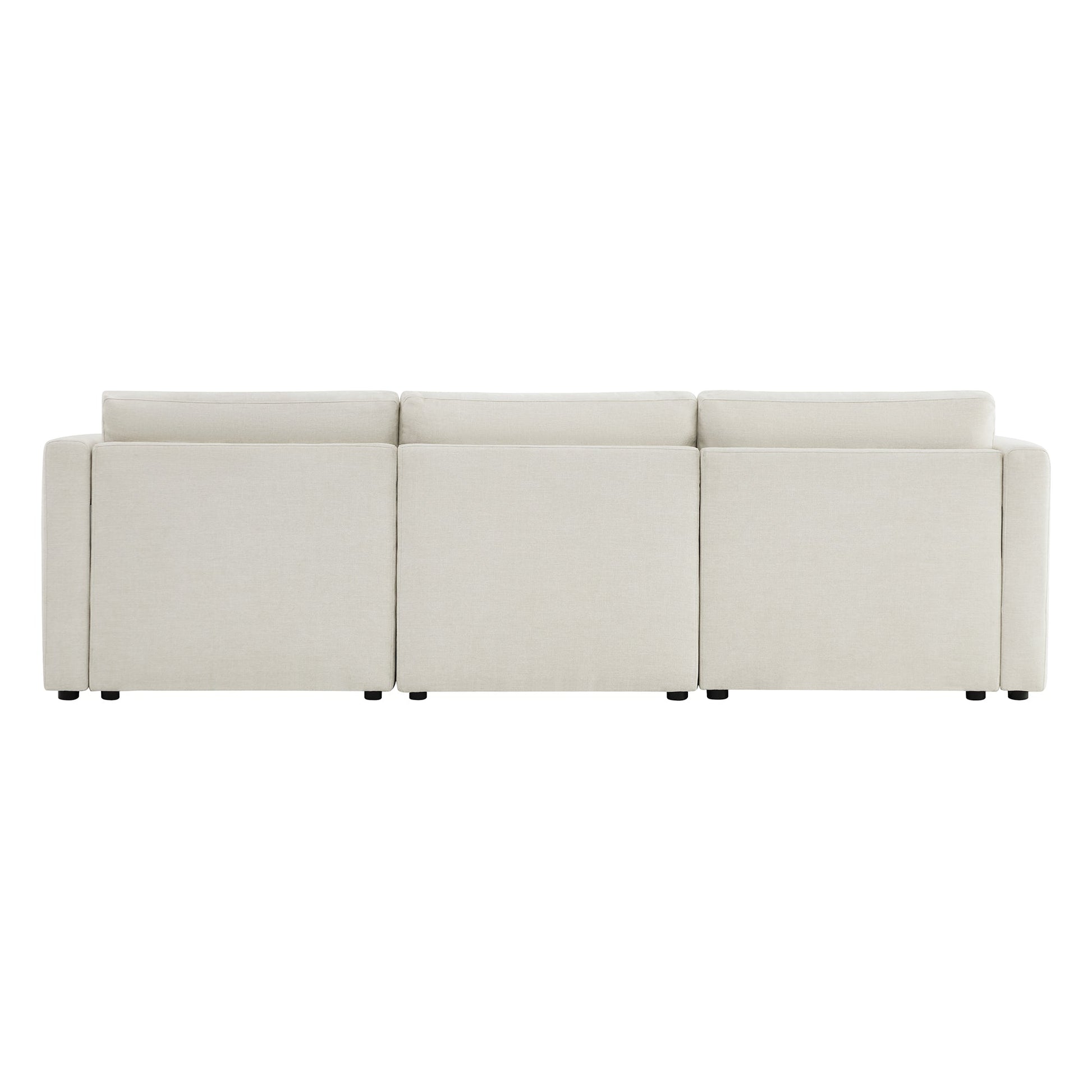 CHITA LIVING-Delaney 3-Piece Modular Sofa (112'')-Sofas-Fabric-Linen-