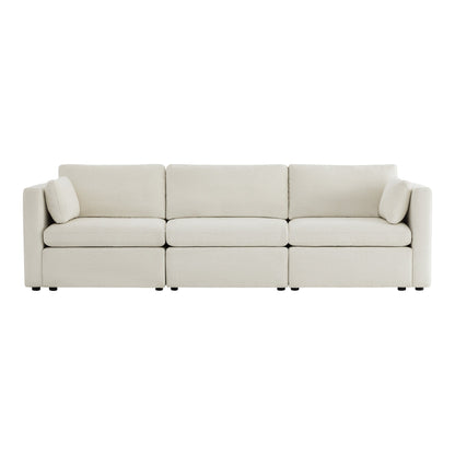 CHITA LIVING-Delaney 3-Piece Modular Sofa (112'')-Sofas-Fabric-Linen-
