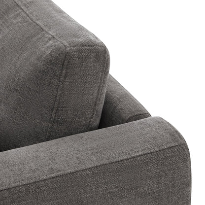 CHITA LIVING-Delaney 5-Piece Modular Sofa Chaise (112'')-Sofas-Fabric-Fossil Gray-