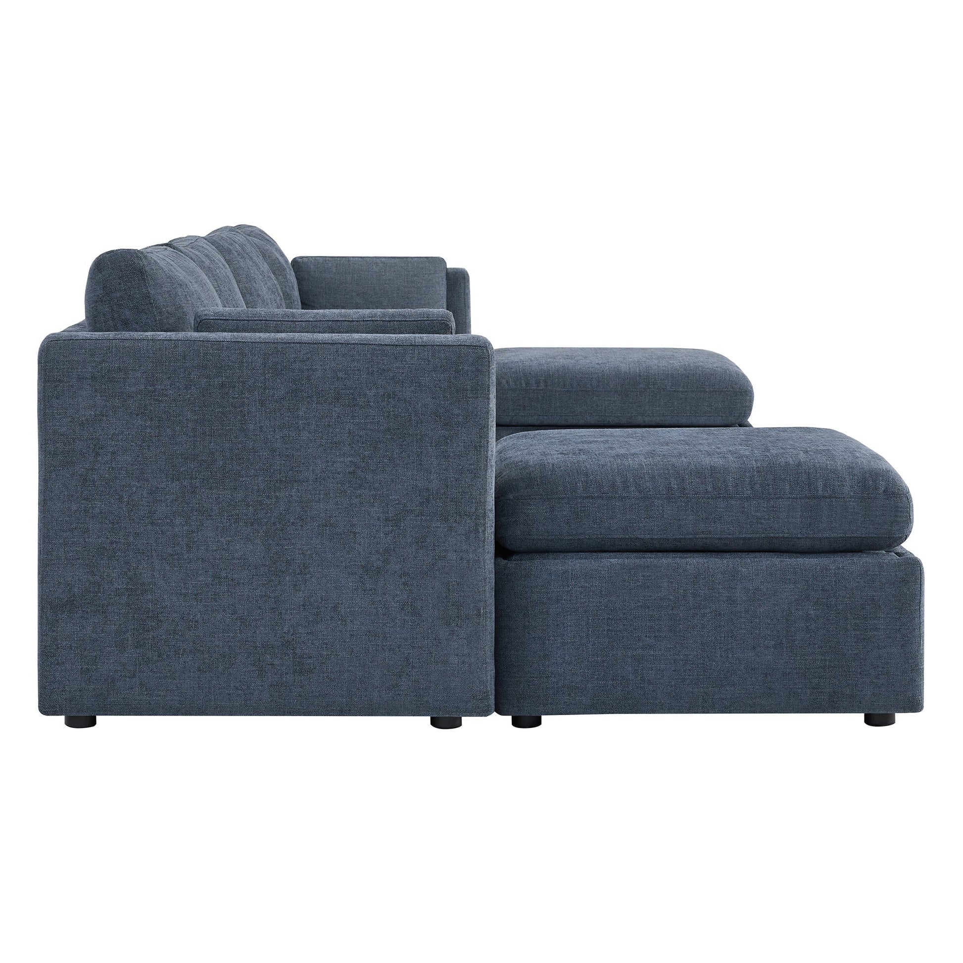 CHITA LIVING-Delaney 6-Piece Modular Sectional (146'')-Sofas-Fabric-Blue-