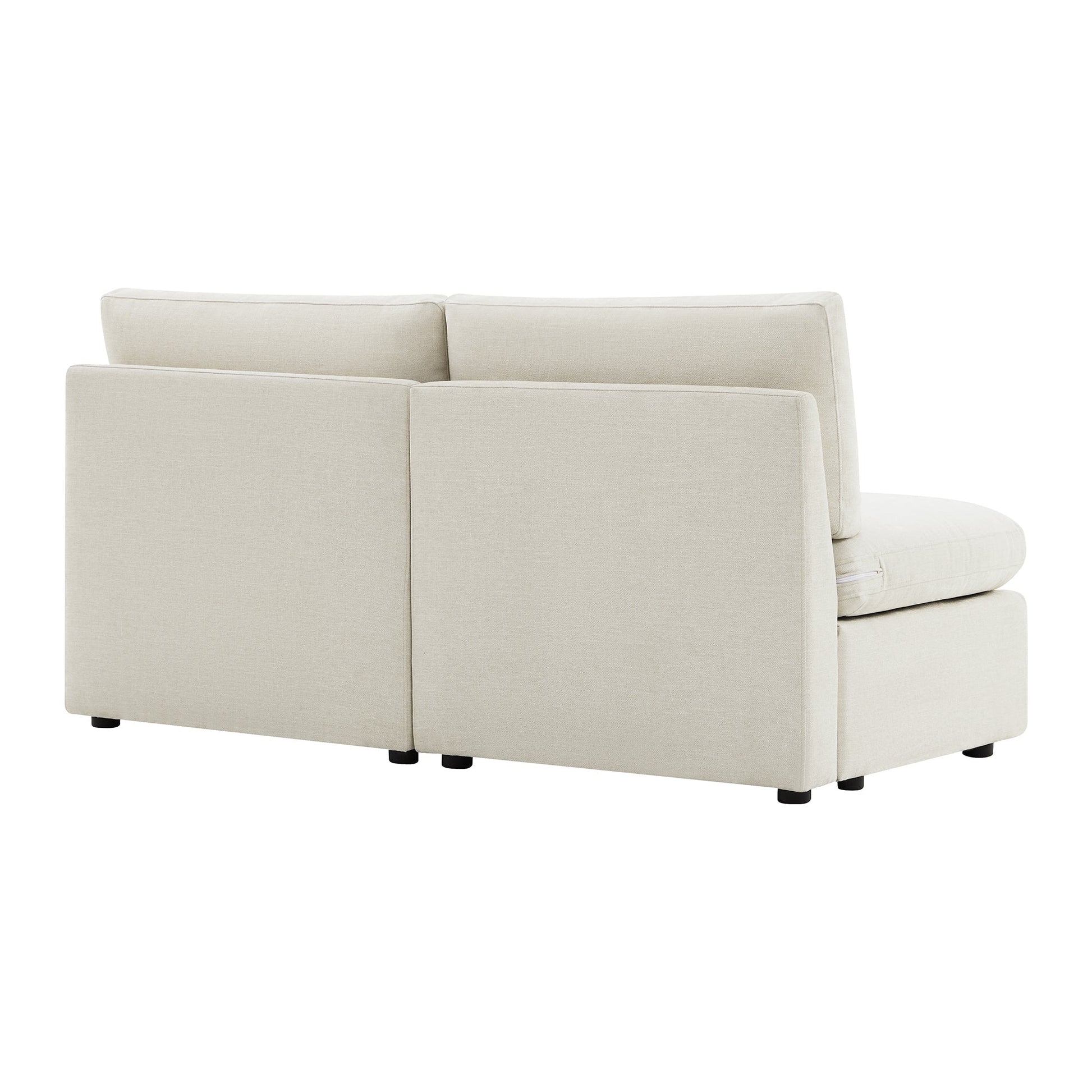 CHITA LIVING-Delaney Modular Armless Chair / 2-Piece Armless Sofa-Sofas-Fabric-Armless Sofa-Linen