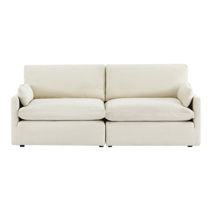 Kenna 2 Seat Modular Sofa in off-white, modern design, soft fabric, and comfortable seating.
