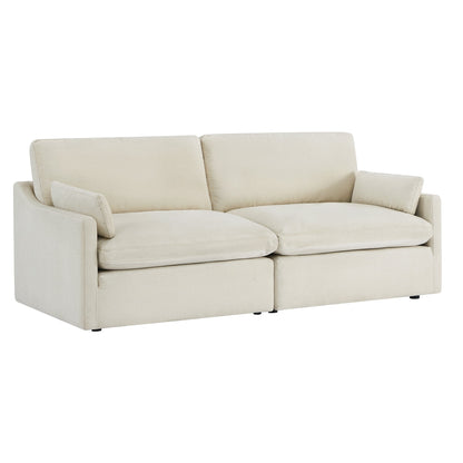 Kenna 2 Seat Modular Sofa in off-white, modern design, comfortable seating, soft fabric