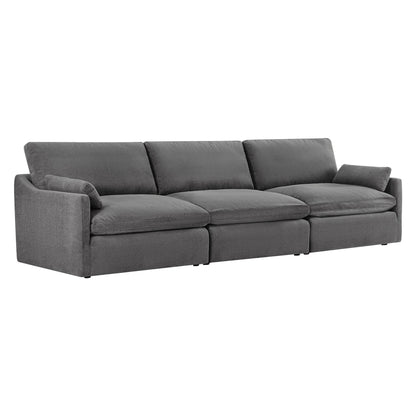 Gray Kenna 3-Seat Modular Sofa, modern, deep seating, soft cushions and modern design