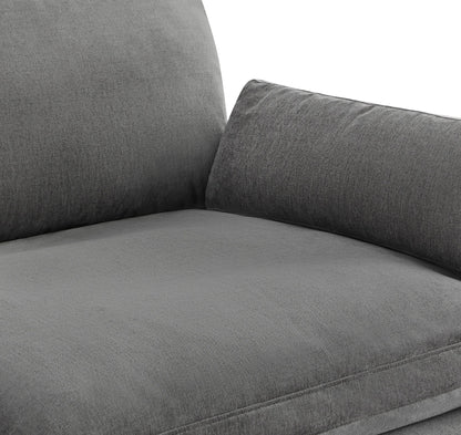 CHITA LIVING-Kenna Modular 4-Piece Sofa-Chaise Sectional (131")-Sofas-Fabric-Dark Gray-